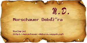 Morschauer Debóra névjegykártya